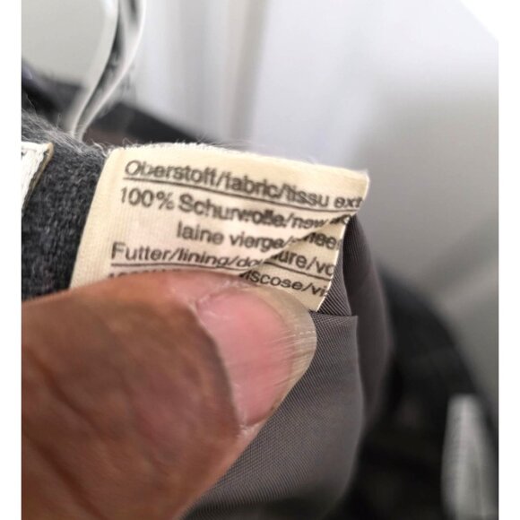 VTG Jobi's Sportswear Y2K 80s 100% Wool Gray Plaid Pleated Knee-Length Skirt Sid - Picture 7 of 8